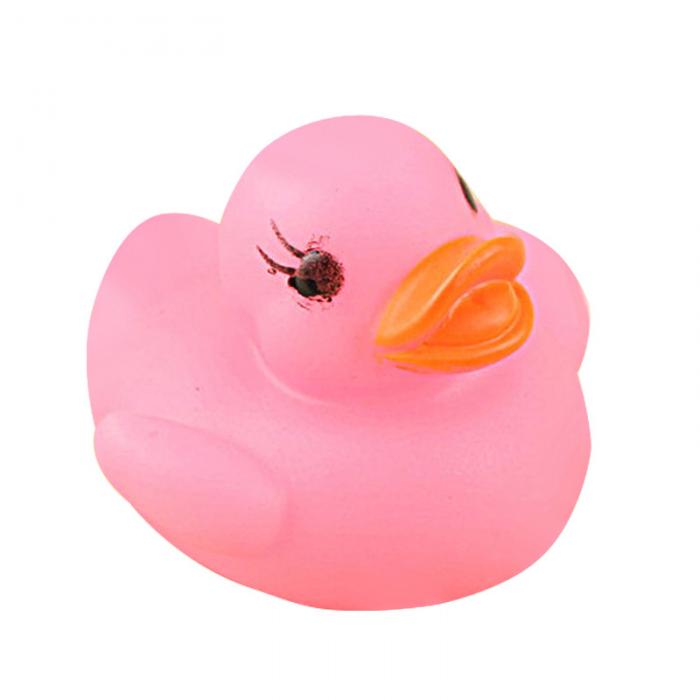 6Pcs/Set Cute LED Flashing Light Floating Duck Bath Tub Shower Rubber Toy for Kids BM88